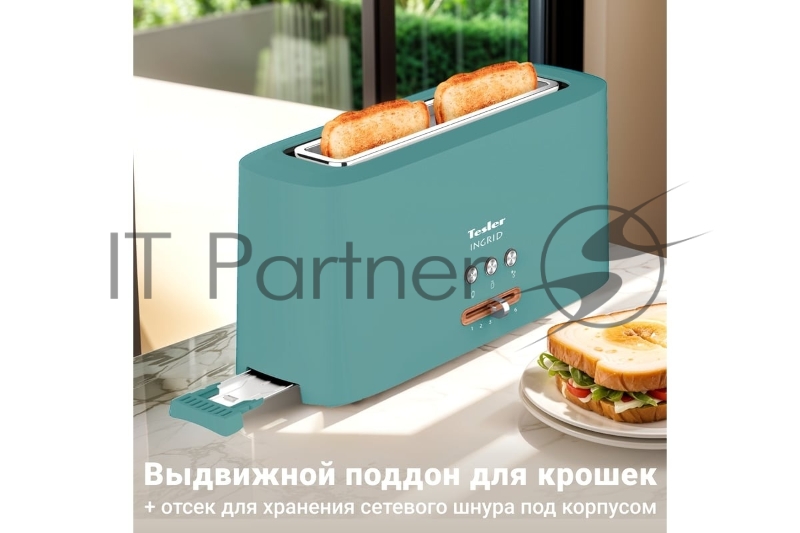 Тостер TESLER TT-140 PINE GREEN