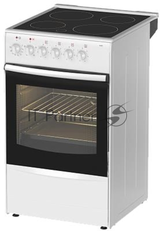 Плита электрическая Darina B 3607 W белый/черный, конфорок 4 шт, духовка 50 л, 50 см x 85 см x 56 см