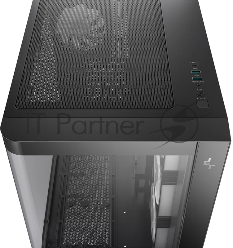 Корпус Deepcool CG530U 4F черный без БП ATX 10x120mm 4x140mm 1xUSB2.0 audio bott PSU