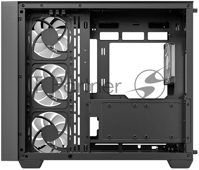 Корпус Deepcool CG530U 4F черный без БП ATX 10x120mm 4x140mm 1xUSB2.0 audio bott PSU