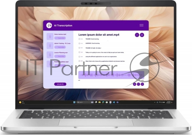 Ноутбук Dell Pro 14 Plus/14.0/IPS/Intel Core Ultra 7 268V/32GB/2TB SSD/Intel Arc graphics/Windows 11 Pro/серебристый/1.4kg