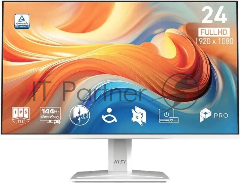 Монитор MSI 23.8 Pro MP243W E14 белый IPS LED 4ms 16:9 HDMI M/M 1500:1 300cd 178гр/178гр 1920x1080 144Hz DP FHD 2.95кг