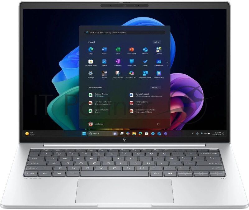 Ноутбук HP EliteBook 8Gi 14 AI/14/IPS/Intel Core Ultra 5 228V/32768Mb/512Gb SSD/Intel Arc Graphics 130V/DOS/серебристый/1.46kg