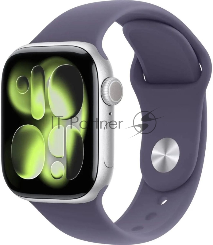 Смарт-часы Apple Watch Series 11 A3331 42мм корп.серебристый Sport Band рем.фиолетовый разм.брасл.:M/L (MEU74AF/A)