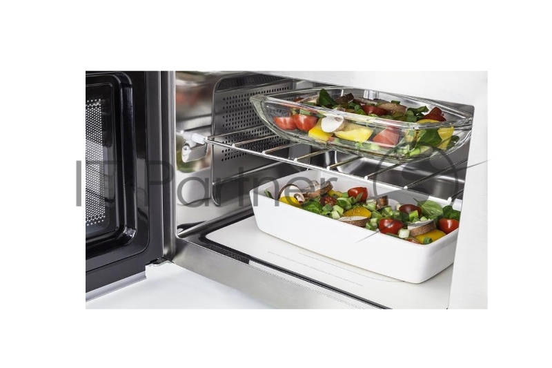 Микроволновая печь CASO MCG 25 Ceramic Chef зеркальный/черный, 25 л, 900 Вт, переключатели - кнопки, поворотный механизм