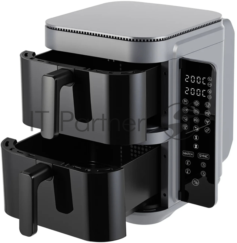 Аэрогриль Topdevice TDA1005 /2800 Вт/10 л/12 программ/два отделения/таймер/сенсорное управление/дисплей/шнур 0.7 м/черный (TDA1005)