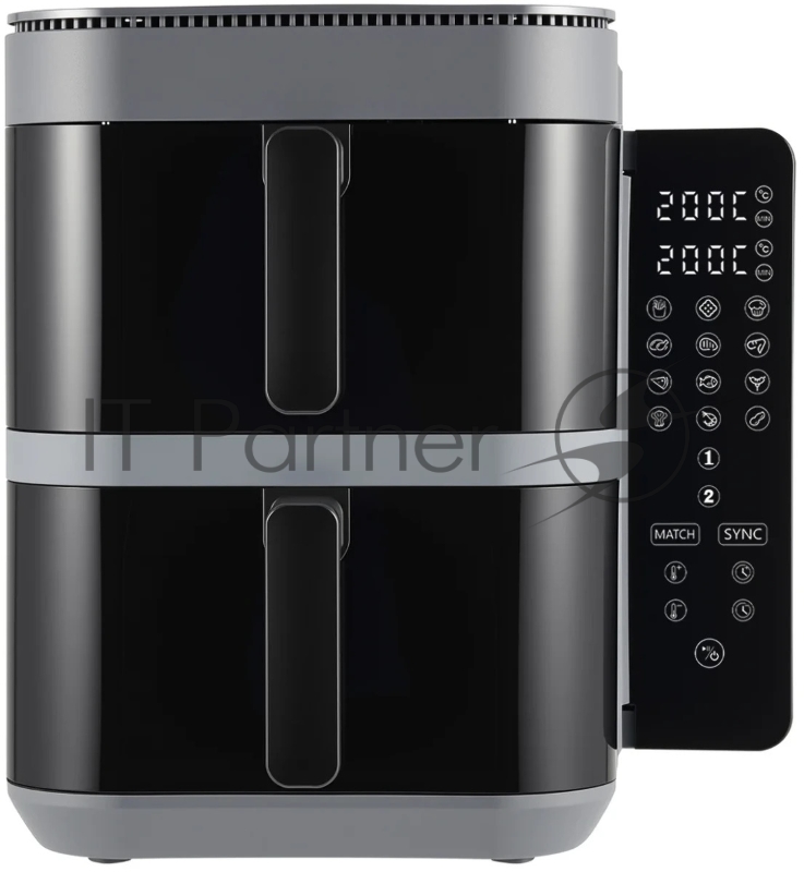 Аэрогриль Topdevice TDA1005 /2800 Вт/10 л/12 программ/два отделения/таймер/сенсорное управление/дисплей/шнур 0.7 м/черный (TDA1005)