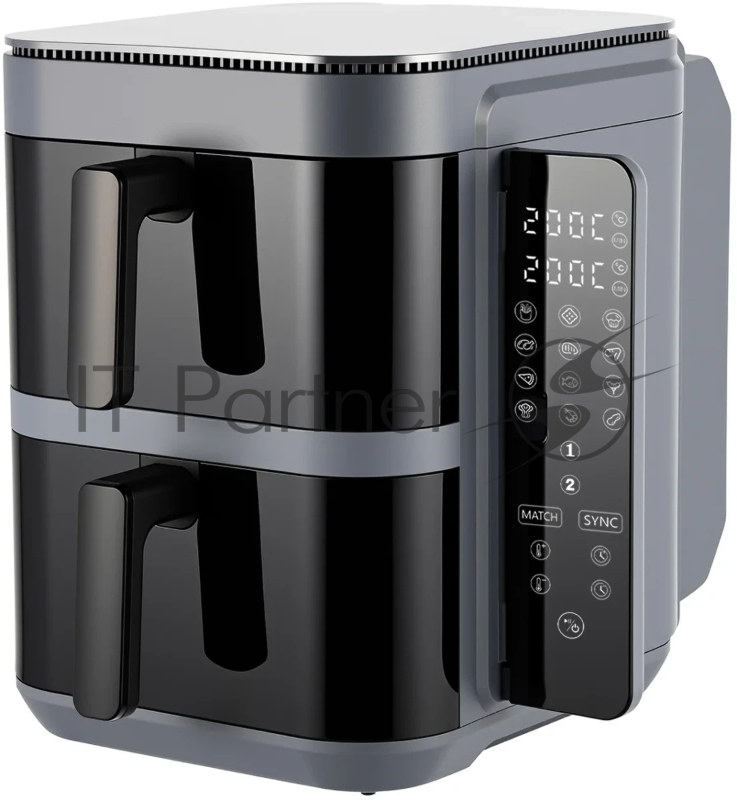 Аэрогриль Topdevice TDA1005 /2800 Вт/10 л/12 программ/два отделения/таймер/сенсорное управление/дисплей/шнур 0.7 м/черный (TDA1005)