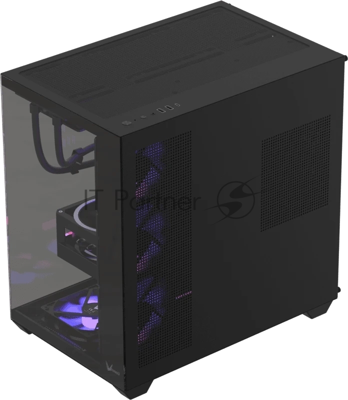 Корпус Formula Crystal Z2 v2 черный без БП ATX 10x120mm 2xUSB2.0 1xUSB3.0 audio bott PSU
