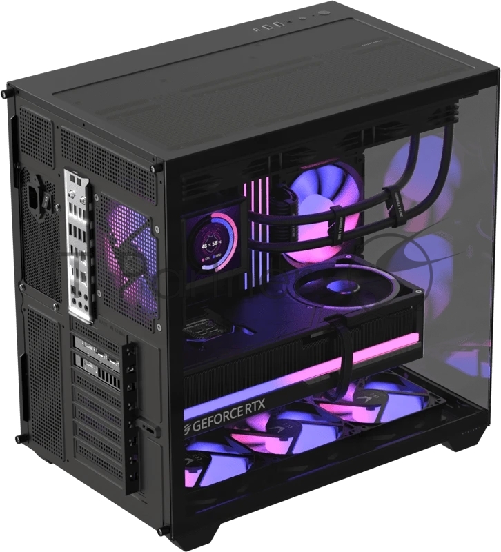 Корпус Formula Crystal Z2 v2 черный без БП ATX 10x120mm 2xUSB2.0 1xUSB3.0 audio bott PSU