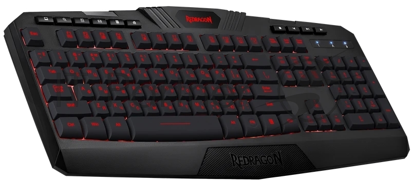 Клавиатура беспроводная Redragon Harpe Wireless (Харп БП) RU,RGB,2.4G+BT,черная,мембран.