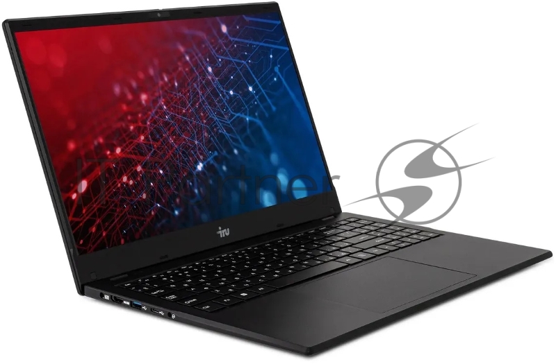 Ноутбук IRU Planio 15ING N-series N100 16Gb SSD512Gb Intel UHD Graphics 15.6 IPS FHD (1920x1080) FreeDOS black WiFi BT Cam 6000mAh (2140844)