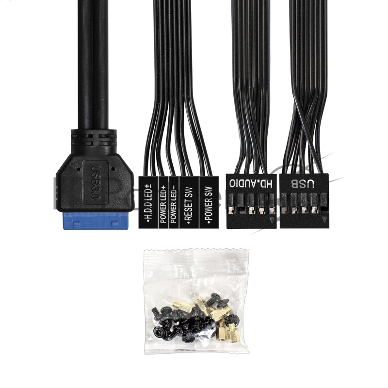 Корпус Minitower ExeGate BAA-503U2-UNS450 (mATX, БП UNS450 с вент. 12см, 1*USB+2*USB3.0, HD Audio, черный)