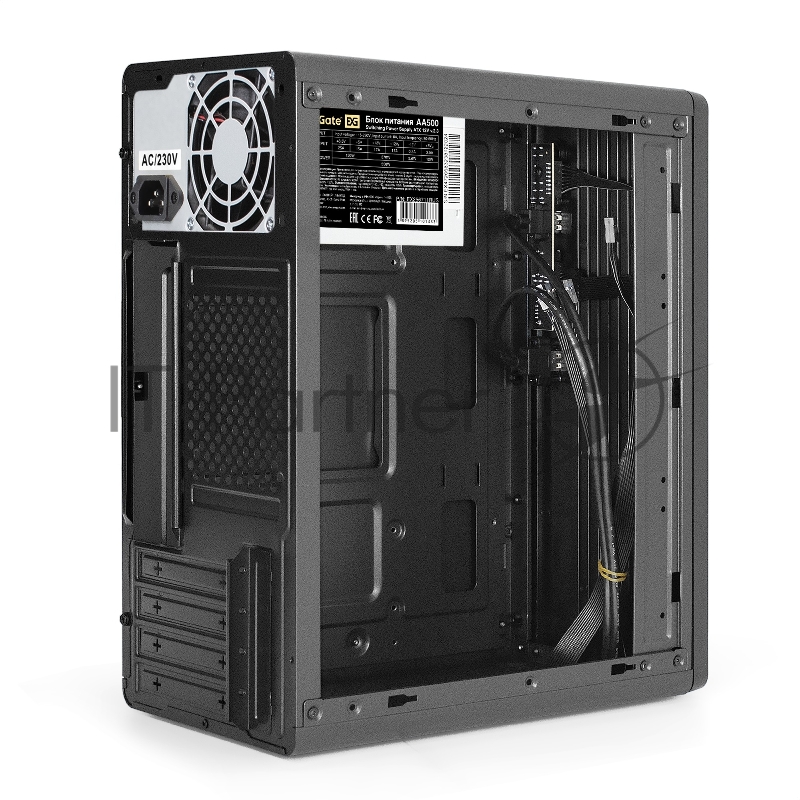 Корпус Minitower ExeGate BAA-503U2-AA500 (mATX, БП AA500 с вент. 8см, 1*USB+2*USB3.0, HD Audio, черный)