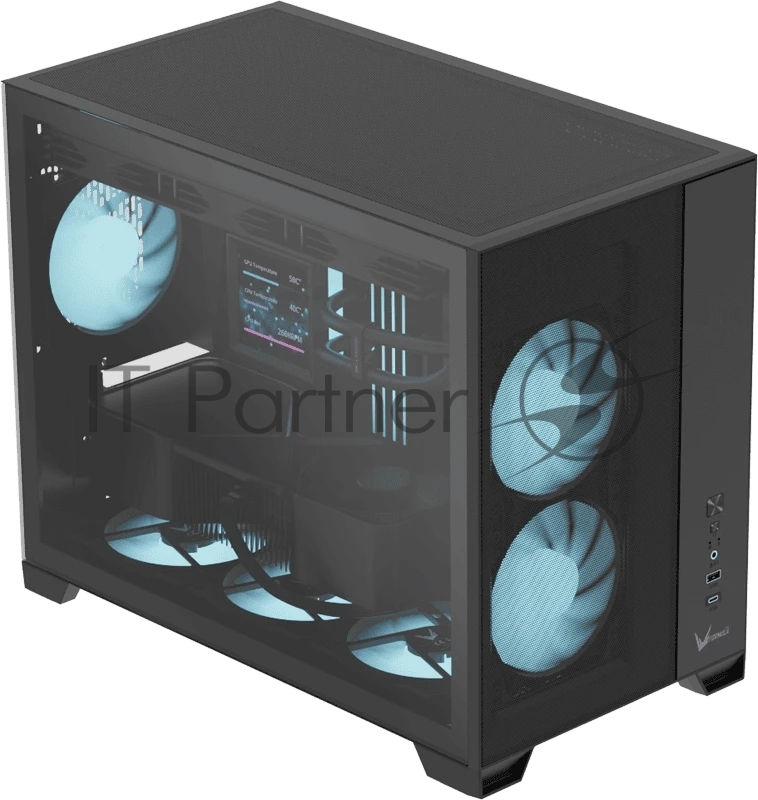 Корпус Formula Air Mesh G6 Plus AR черный без БП mATX 9x120mm 1xUSB3.0 audio