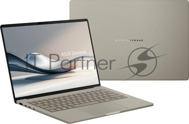 Ноутбук Asus Zenbook 14 UX3407NA-QD100W/14/OLED/Qualco Snapdragon X2 Elite/32Gb/1Tb SSD/Qualcomm Adreno/Windows 11 Home/бежевый/0.99kg