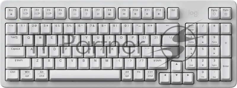 Клавиатура Logitech K868 механическая белый USB беспроводная BT/Radio (920-013913)