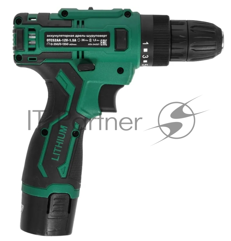 Дрель-шуруповерт Ovk Tools OTCS2AA-12V-1.5A 12Вт аккум. патрон:быстрозажимной