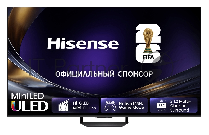 Телевизор Hisense 65 65U7S PRO черный, 4K UltraHD, 3840x2160 Smart TV