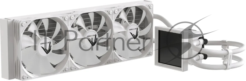 Система водяного охлаждения Formula Ice Jet Vision 360 ARGB Soc-AM5/AM4/1200/2066/1700/1851 белый 4-pin 1-27dB Al+Cu LCD 315W 2020gr Ret (ICE JET VISION 360 WH)