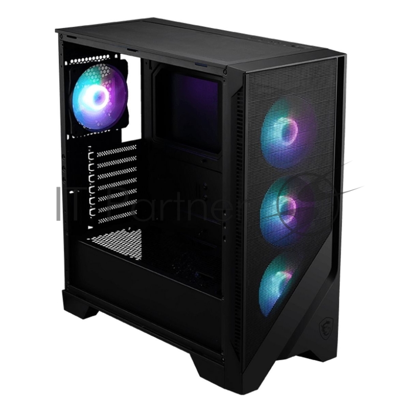 Компьютерный корпус без блока питания Case MSI MAG FORGE 320R AIRFLOW, Midi-Tower, TG, 4x120мм ARGB, 2xUSB 3.2, ATX, mATX, mITX черный
