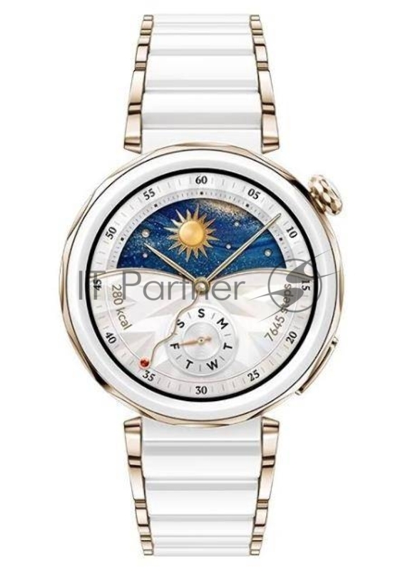 Умные часы Huawei Watch GT 5 Pro JNA-B29, 1.32 AMOLED, Bluetooth, NFC, IP68, керамический белый