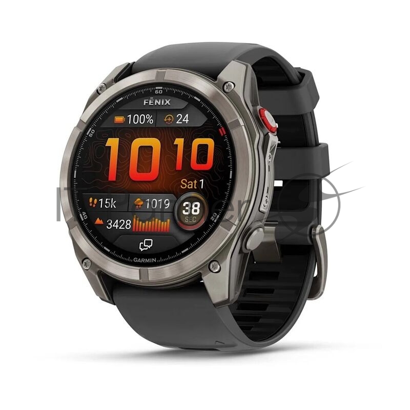 Умные часы Garmin Fenix 8 Pro 51mm AMOLED, 1.4 AMOLED, ANT+, Bluetooth, Wi-Fi, NFC, 10 ATM, серебристый / желтый