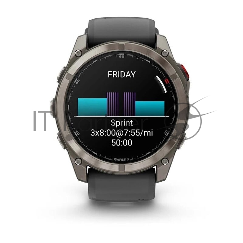 Умные часы Garmin Fenix 8 Pro 51mm AMOLED, 1.4 AMOLED, ANT+, Bluetooth, Wi-Fi, NFC, 10 ATM, серебристый / желтый