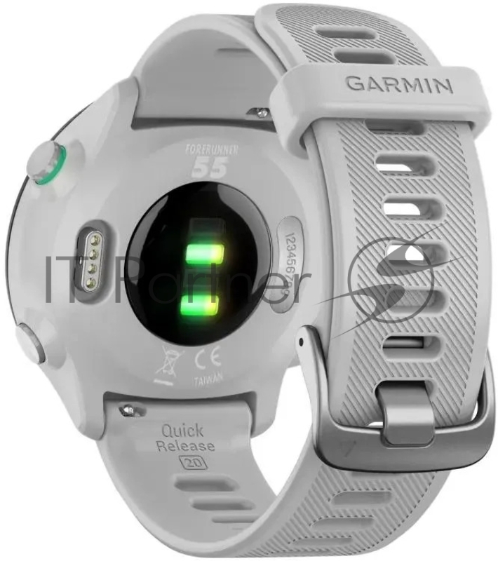 Умные часы Garmin Forerunner 55, 1.04 TFT (TN), 5G, Wi-Fi, Bluetooth, IP68, белый
