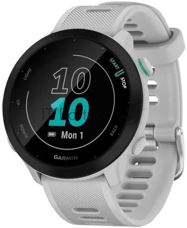 Умные часы Garmin Forerunner 55, 1.04 TFT (TN), 5G, Wi-Fi, Bluetooth, IP68, белый