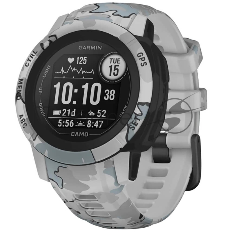 Умные часы Garmin Instinct 2S Camo Edition, 1.1 MIP, Bluetooth, ANT+, 10 ATM, черный / серый / камуфляж