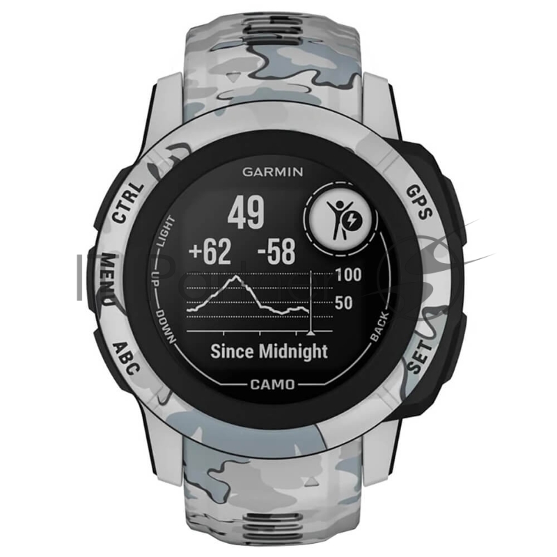 Умные часы Garmin Instinct 2S Camo Edition, 1.1 MIP, Bluetooth, ANT+, 10 ATM, черный / серый / камуфляж