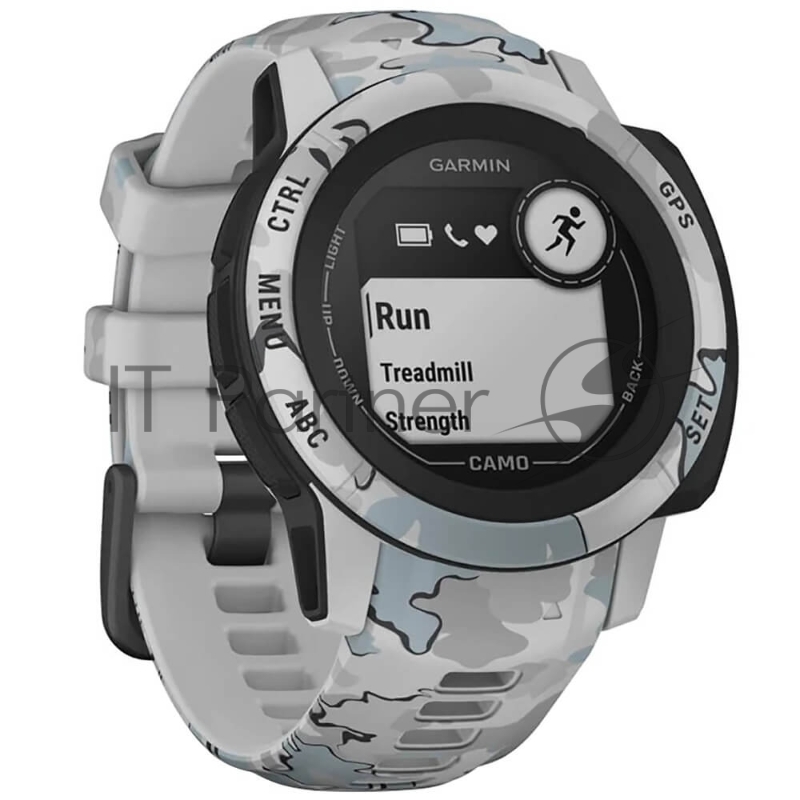 Умные часы Garmin Instinct 2S Camo Edition, 1.1 MIP, Bluetooth, ANT+, 10 ATM, черный / серый / камуфляж