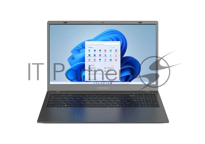 Ноутбук IRBIS GroovyBook 15 Core I5-13600H, 16GB LPDDR5 +512Gb NVME SSD,15,6LCD 1920*1080 IPS ,Intel AX101 WIFI,Front camera: 2MP,TPM2.0, 7.7V 6000mha battery, TYPE C full function,Windows 11 Pro RUS,Grey