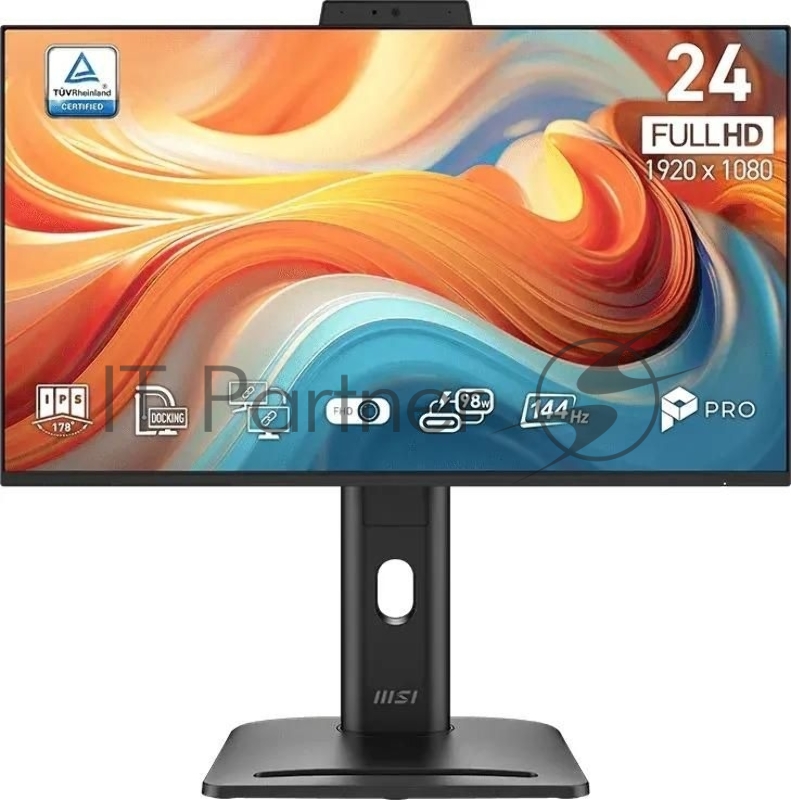 Монитор MSI PRO MP245PDG E14 23.8 16:9 FHD(1920x1080) IPS Flat,1ms(MPRT),1300:1,100M:1,3 2xType A,LAN,Speaker,Tilt,Swivel,Heig war-ty