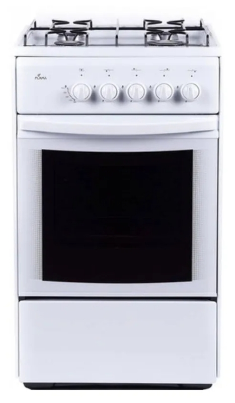 Плита газовая Flama RG 24019 белый, конфорок 4 шт, духовка 50 л, 50 см x 85 см x 60 см