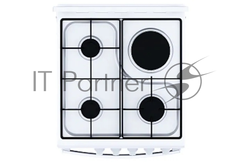 Плита комбинированная Flama RK 23-101 W белый, конфорок 4 шт, духовка 50 л, 50 см x 85 см x 60 см