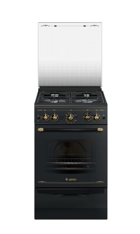 Плита газовая Gefest ПГ 5100-02 0187 черный, конфорок 4 шт, духовка 52 л, 50 см x 85 см x 58.5 см
