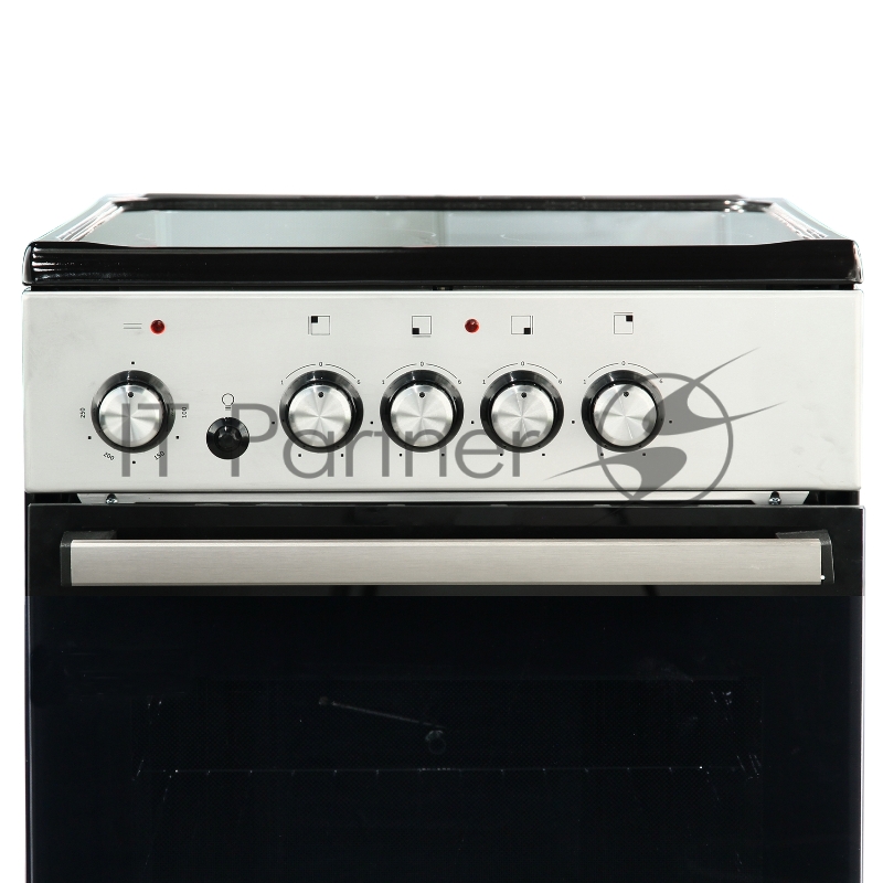 Плита электрическая De Luxe 506004.04ЭС-010 серебристый, конфорок 4 шт, духовка 60 л, 50 см x 87 см x 60 см