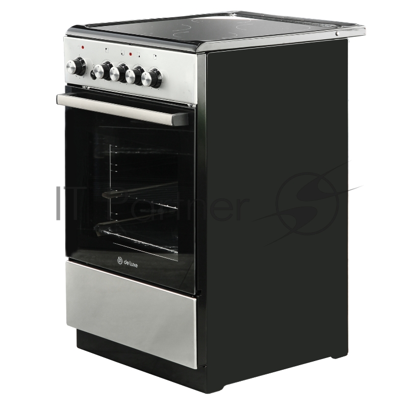 Плита электрическая De Luxe 506004.04ЭС-010 серебристый, конфорок 4 шт, духовка 60 л, 50 см x 87 см x 60 см