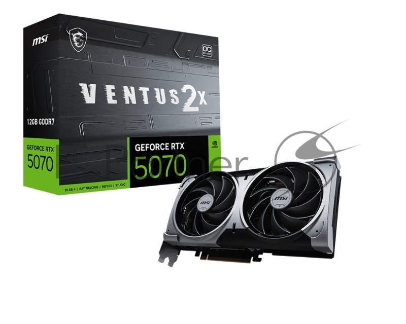 Видеокарта MSI RTX 5070 12G VENTUS 2X OC RTX 5070 PCI-E 5.0 GDDR7 2542/28000 HDMIx1 DPx3 HDCP Ret
