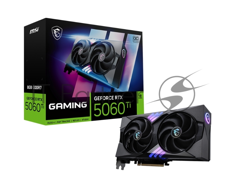 Видеокарта MSI RTX 5060 Ti 8G GAMING OC, NVIDIA RTX 5060 Ti, 8 ГБ GDDR7, 128 бит, PCI-e 5.0, 1xHDMI, 3xDP, 2662 МГц