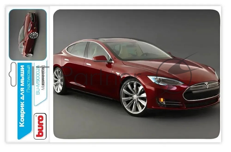 Коврик для мыши Buro BU-M90002 пластиковый автомобиль 230х180х2мм