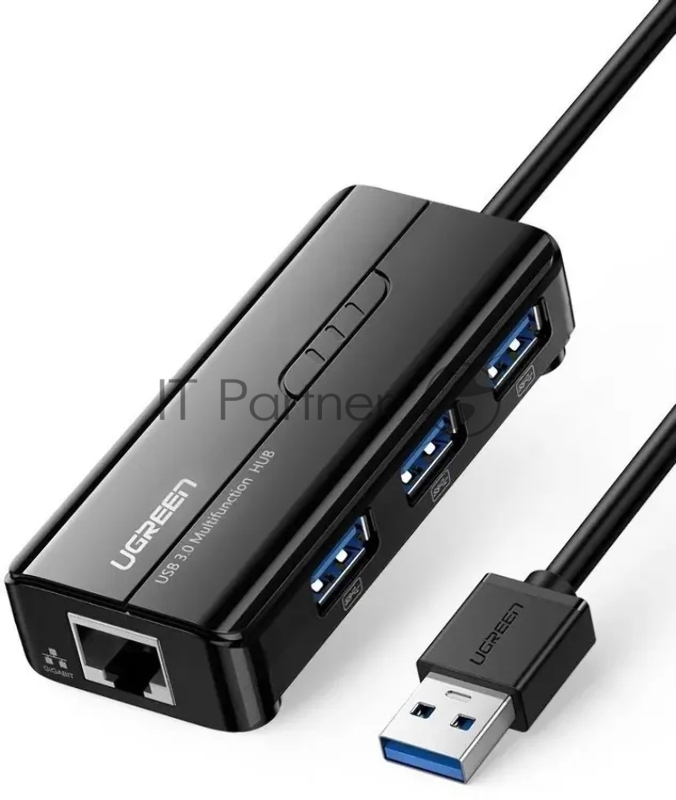Сетевой адаптер Adapter UGREEN CR111 USB 3.0 A To Gigabit Ethernet Adapter, Black