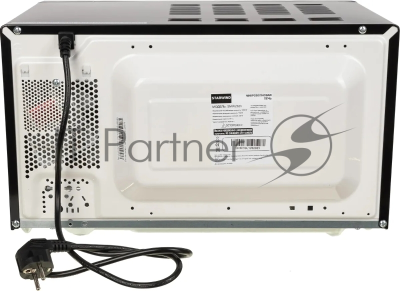 Микроволновая печь Starwind SMW2320 черный, 20 л, 700 Вт, переключатели - поворотный механизм