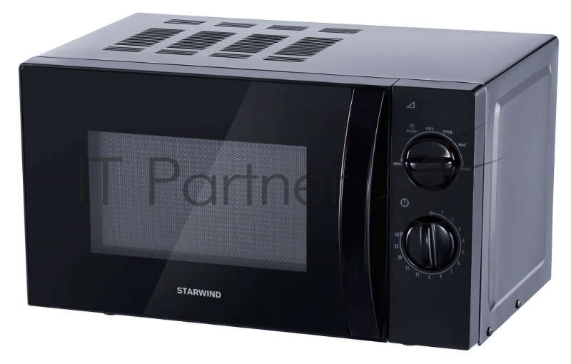Микроволновая печь Starwind SMW2320 черный, 20 л, 700 Вт, переключатели - поворотный механизм