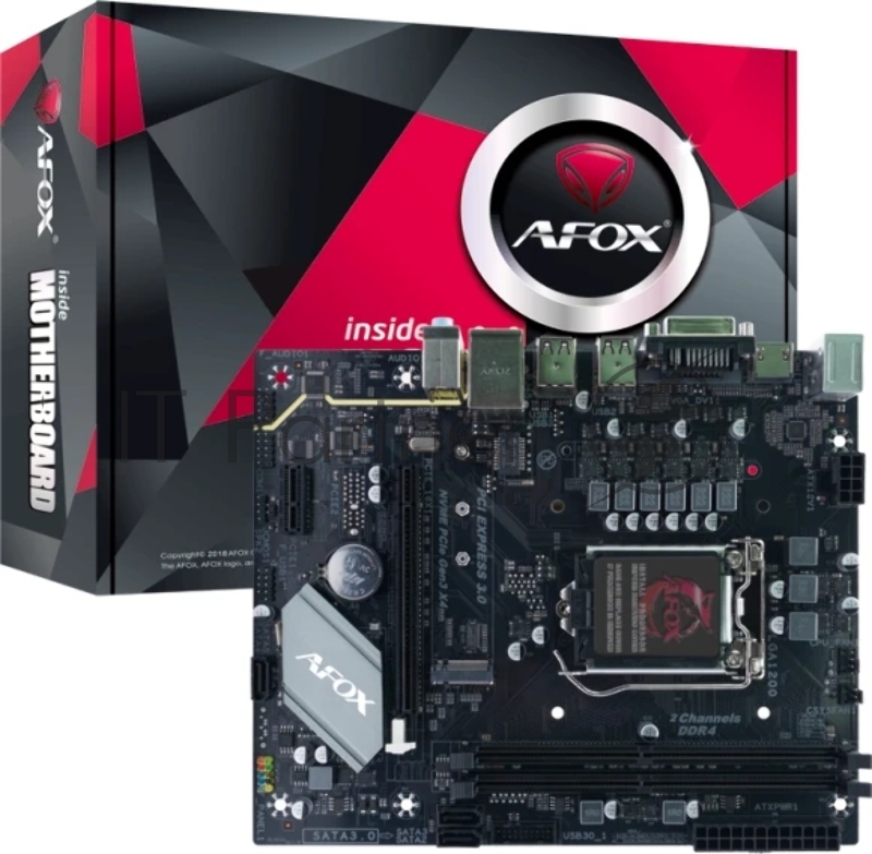 Материнская плата AFOX IH410D4-MA-V2 (LGA1200/H510/2xDDR4/HDMI/VGA/ AFOX