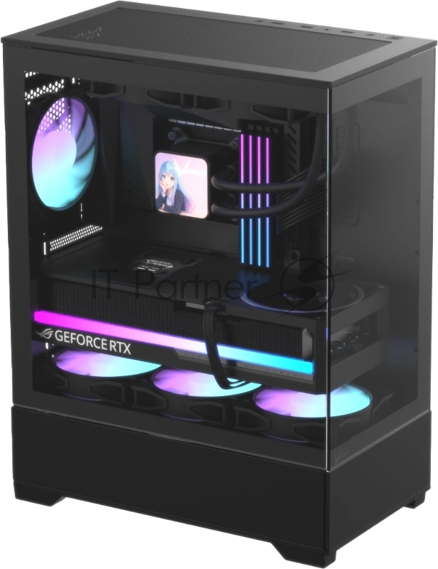 Корпус Formula Crystal Z1 Plus AR V2 черный без БП ATX 1xUSB2.0 1xUSB3.0 audio bott PSU