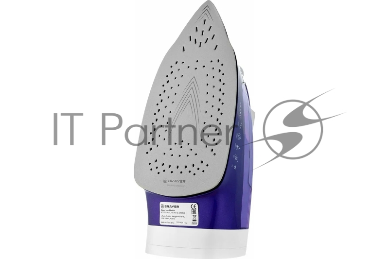 Паровой утюг BRAYER BR4004, 2400 Вт, 280 мл, 140 г/мин, керам.подошва, антикап, разбрызг, самоотчис