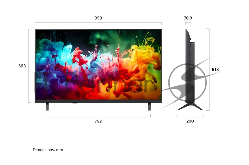Телевизор LG 43 43QNED70B6C.ARUG черный MiniLED UHD 60Hz WebOS